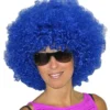 Perruque Afro Bleue