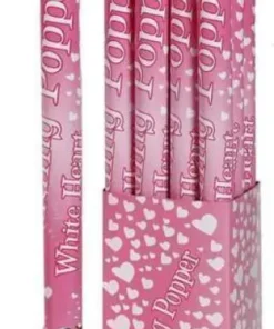 Canon à Confettis Coeur Blanc 80 Cm