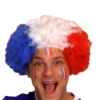 Perruque Afro Bleu Blanc Rouge