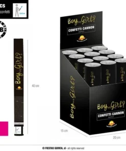 Canon à Confettis Rose Et Or Fille 40 Cm