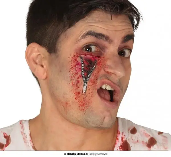 Cicatrice Fermeture-éclair Latex 3 Cicatrice Fermeture-éclair Latex