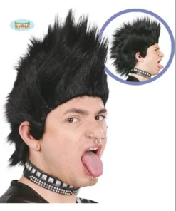 Perruque Punk Noire